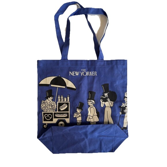 NWOT THE NEW YORKER Magazine Blue NYC CANVAS BAG TOMI-UM Shopping Tote - Picture 1 of 10